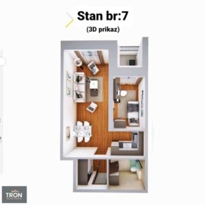 Jednosoban stan u izgradnji, 47,52m2 Slika 8 Jednosoban stan u izgradnji, 47,52m2 Slika 8