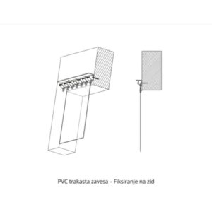 Nosač za PVC trakaste zavese L-984 mm Slika 3