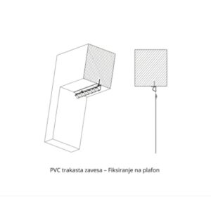 Nosač za PVC trakaste zavese L-984 mm Slika 4