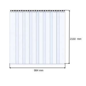 PVC trakasta zavesa dimenzija 984 mm x 2150 mm Slika 2