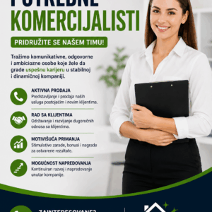 Potrebne radnice za poziciju komercijaliste Slika 1